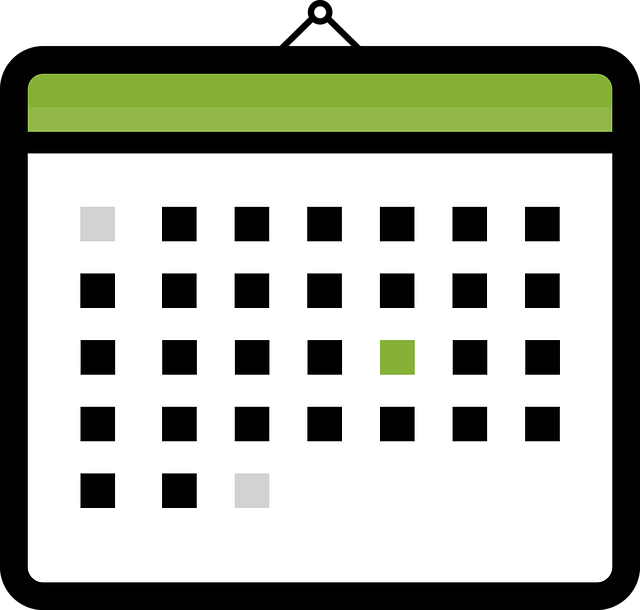Calendar illustration for recipe planning